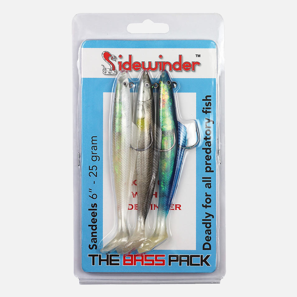 Sidewinder Bass Pack Sandeels – Baits'R'Us