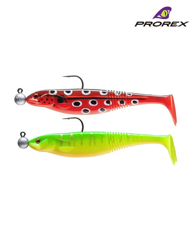 Daiwa Prorex Classic Shad Pre-Rigged - Pike Kit 1 - Fire Tiger 1/ Mad Red