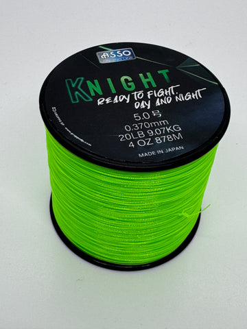 New! Asso Knight Line - 4oz Spool - Flurorescent Green