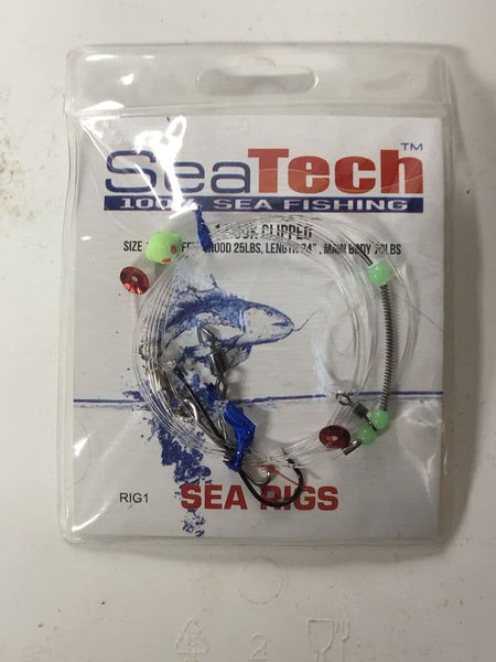 Seatech Shore Rigs 1 Hook Clipped 1/0